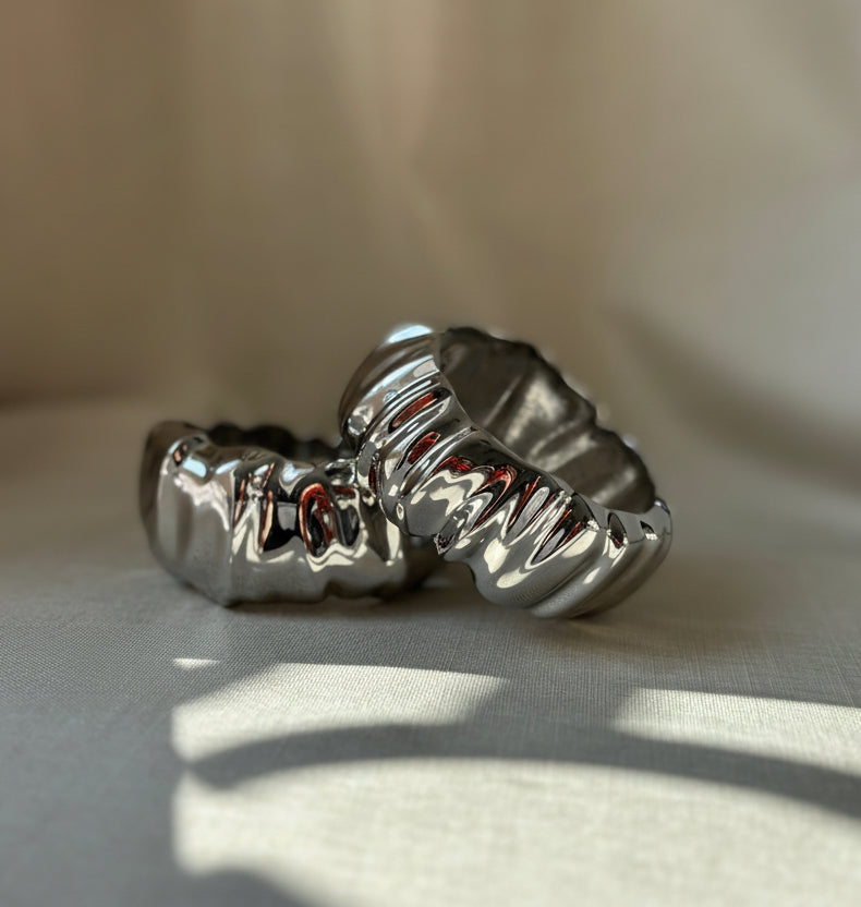 Bracelet ondes chromées