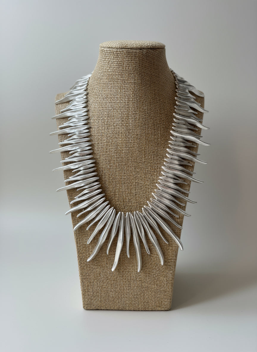 Collier roi soleil or et argent