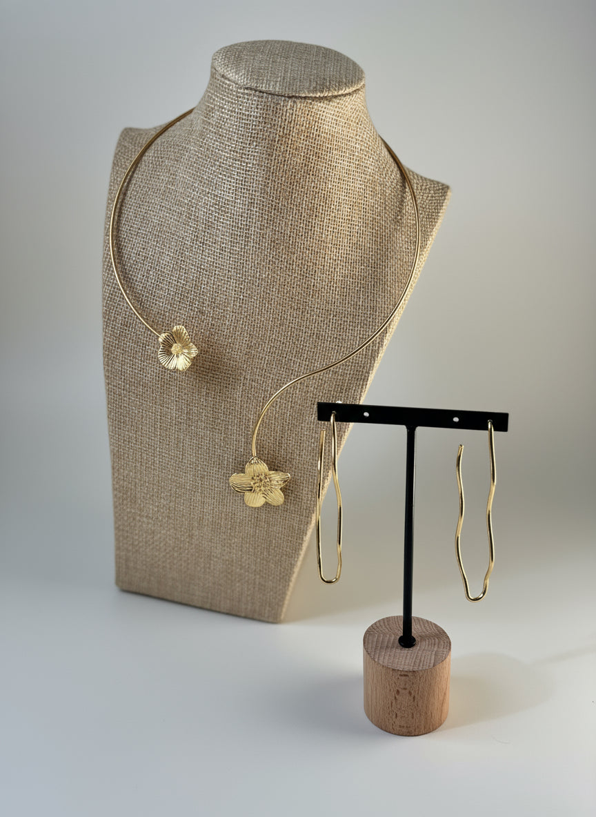 Collier Fleur en acier