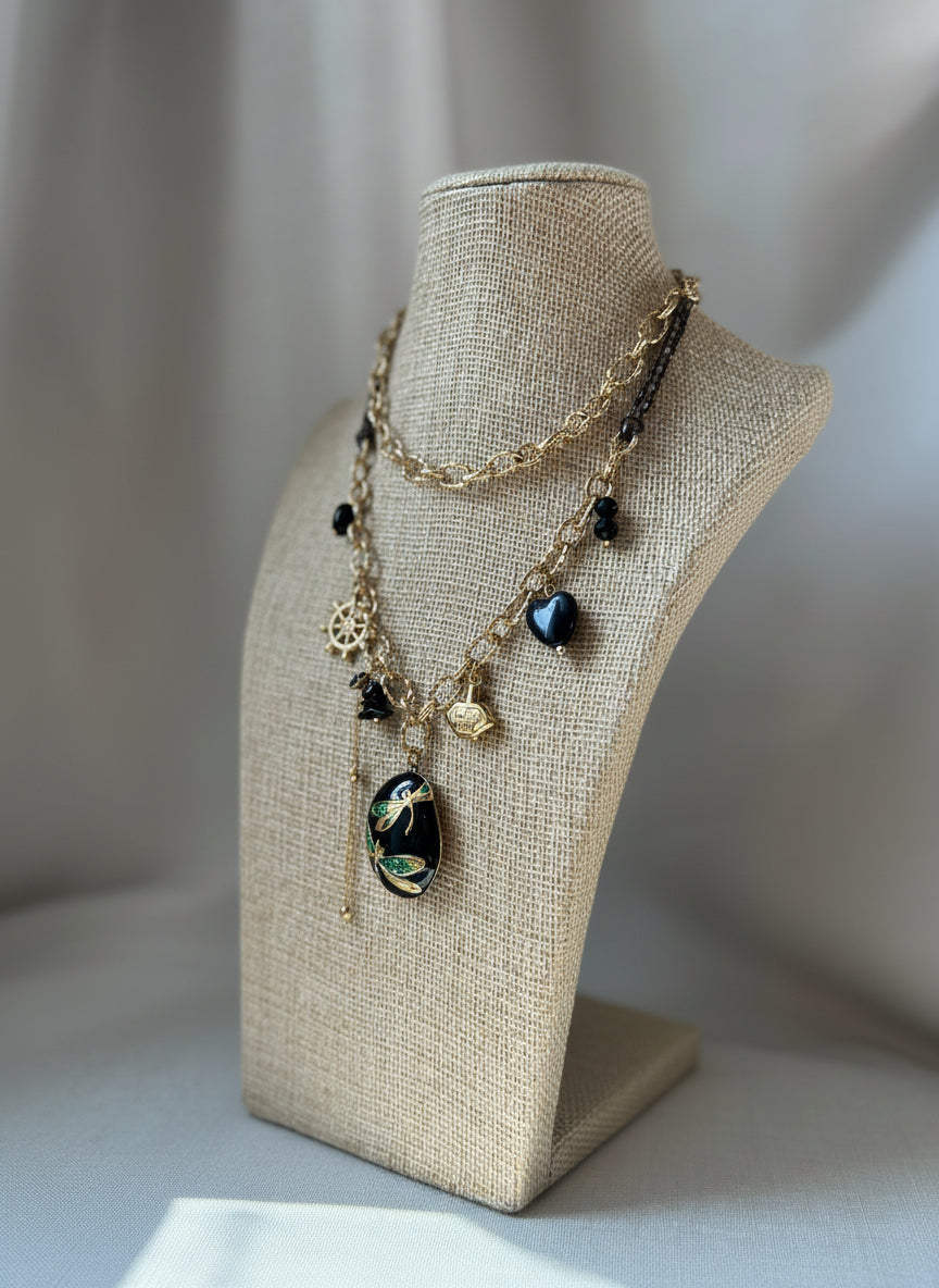 Collier Charms Noir Impérial